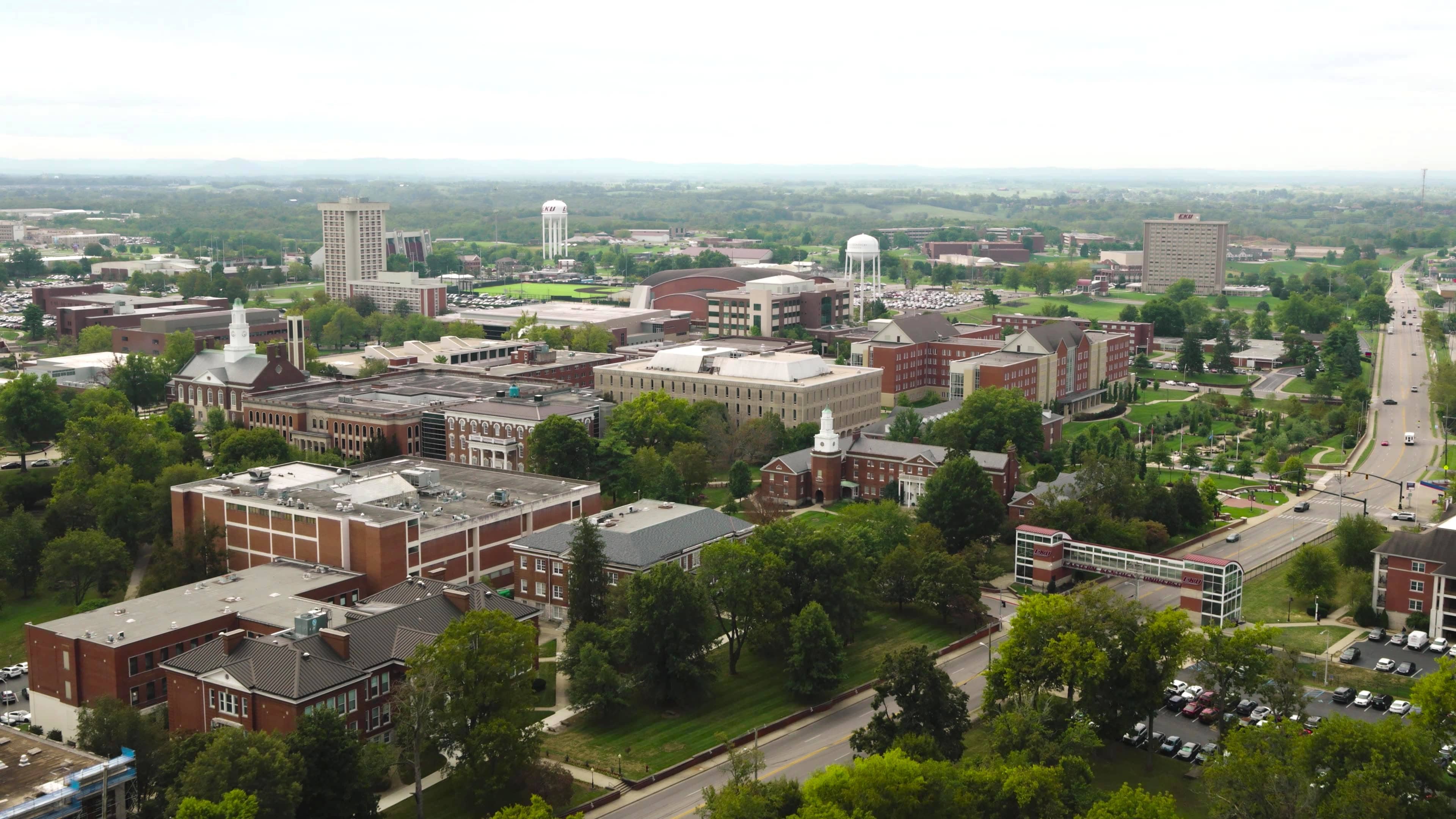 Drone footage of Eastern Kentucky University