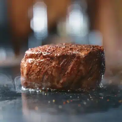 Steak on grill at Longhorn Steakhouse