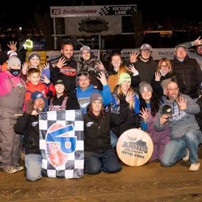Group celebrating win at Richmond Raceway