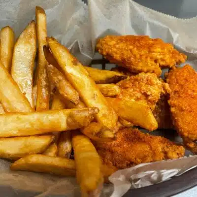 Wings and fries at Madison Garden Bar & Grill