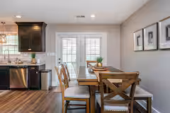 Open layout design of short-term rental featuring natural light