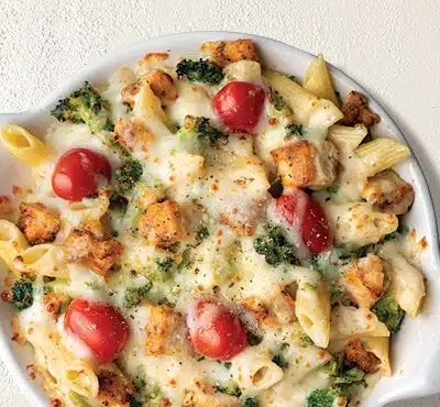 Entree from Fazoli's with tomato and chicken