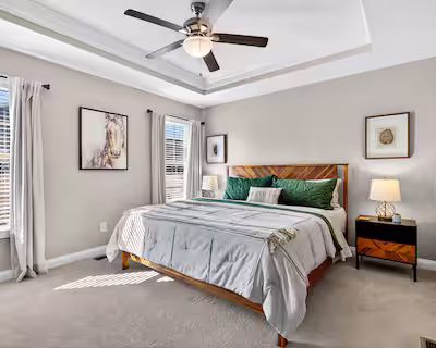 Second bedroom inside a short-term rental