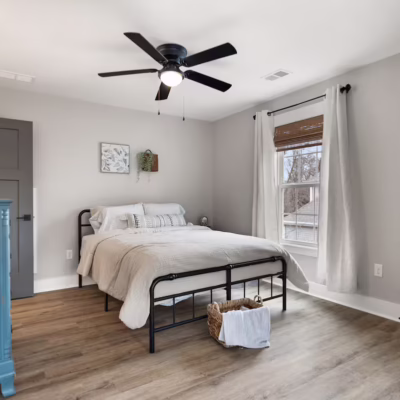 Second of three bedrooms available in short-term rental