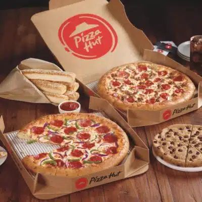Variety of pizza from Pizza Hut