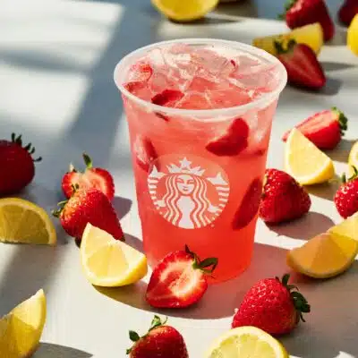 Strawberry lemonade refresher from Starbucks