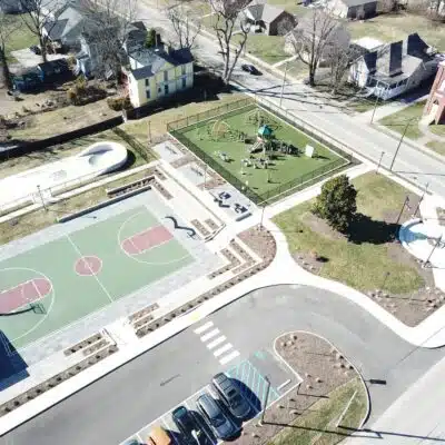 Aerial view of Armory Park