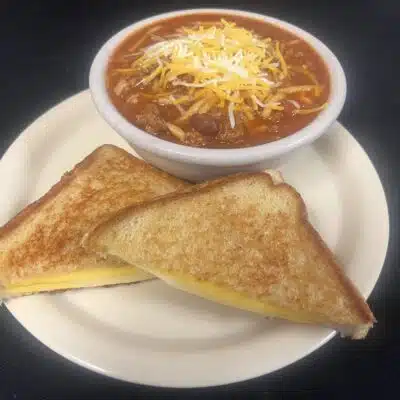 Grilled cheese and chili from Jackson' Restaurant