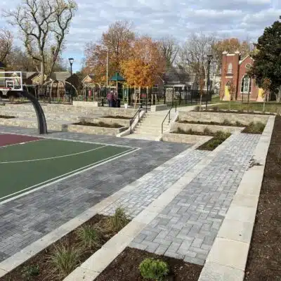 Focus on court in Armory Park