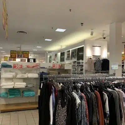 Clearance section inside JC Penney's