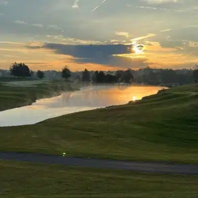 Water view on golf course of Gibson Bay