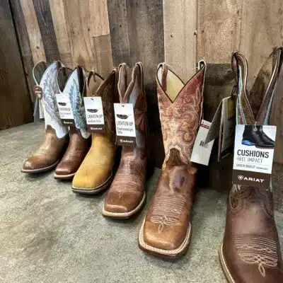 Variety of Ariat boots from Baum's Boots & More