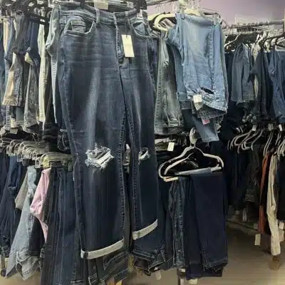 Jean selection at The Queens Closet