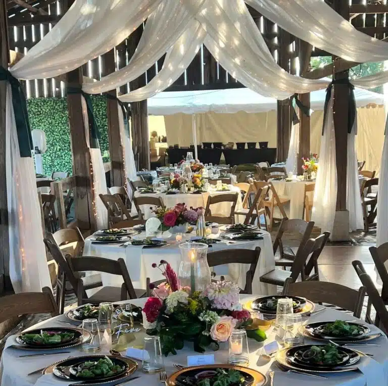Reception setup at Heritage Hills