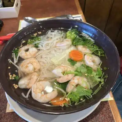 Shrimp soup option from Thai Smile