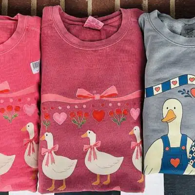 Valentine's Day geese shirts at Rockin' Robyn's