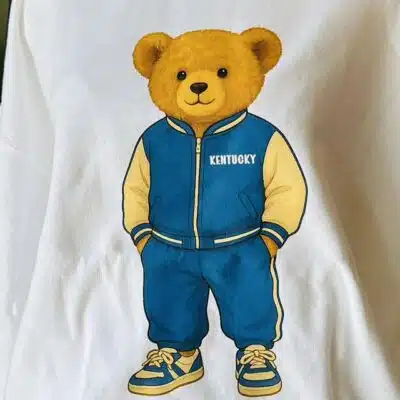 Shirt with teddy bear in letterman jacket for UK at Rockin' Robyn's