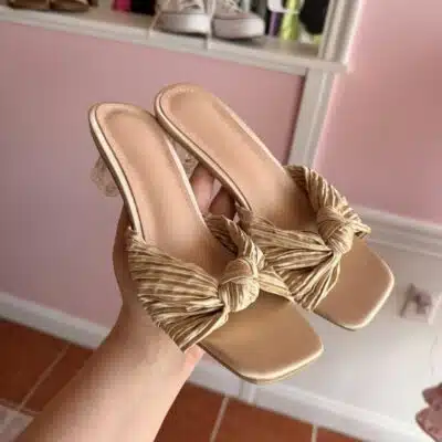 Golden kitten heels at Summer Lynn's Consignment