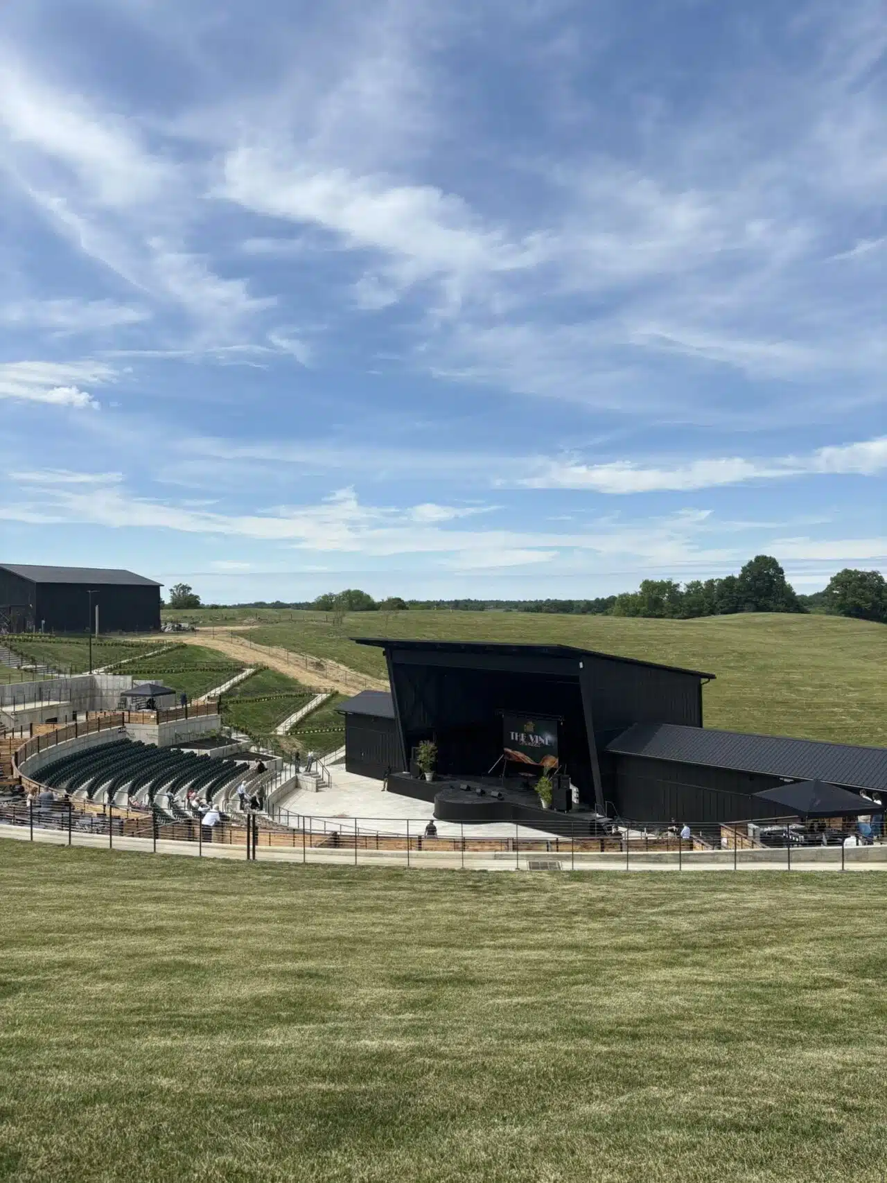 View of The Vine's amphitheater displaying the rolling hills of the Bluegrass State