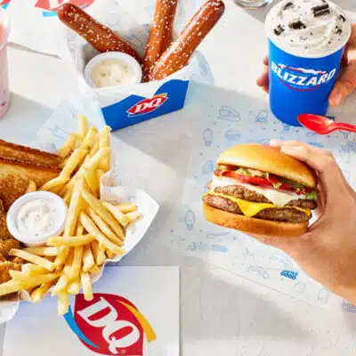 Variety of food from Dairy Queen