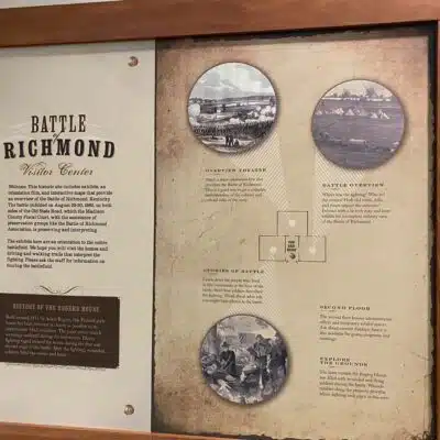 Display inside the Battle of Richmond Visitor Center