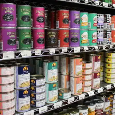 Canned food selection at Hoof n' Paw