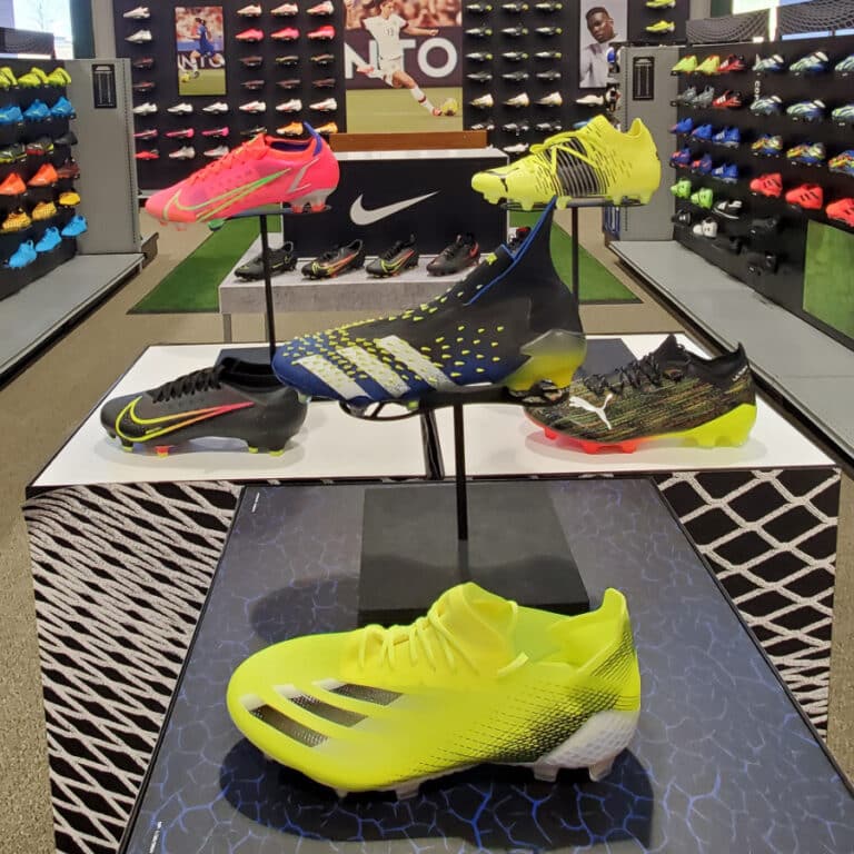 Dick's Sporting Goods cleats selection