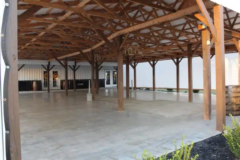 Covered Exterior of Homestead Farm Wedding Barn