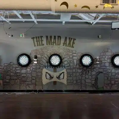 The Mad Axe mural by the dart boards
