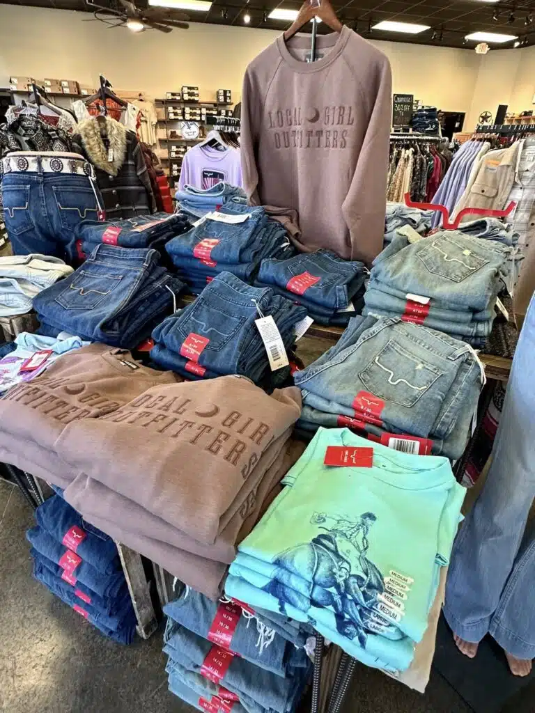 Baum's Boots & More clothing display