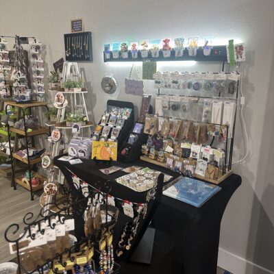 Collection of local jewelry for sale at Bella Blue Arts & Antiques