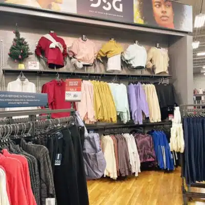 Women's apparel section inside Dick's Sporting Goods