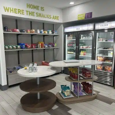 Mini convenience store inside Home2 Suites by Hilton