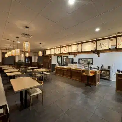 Indoor seating at Hokkaido Ramen and Sushi House