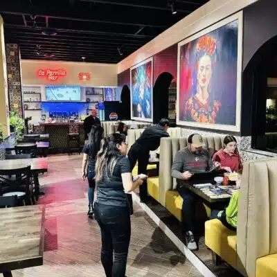La Parrilla Mexican Grill Interior with Servers