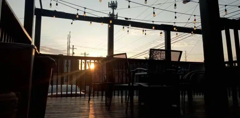 Gillum's Island Patio during sunset