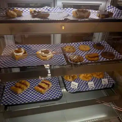 Pastries in display inside Kentucky Signature Coffee