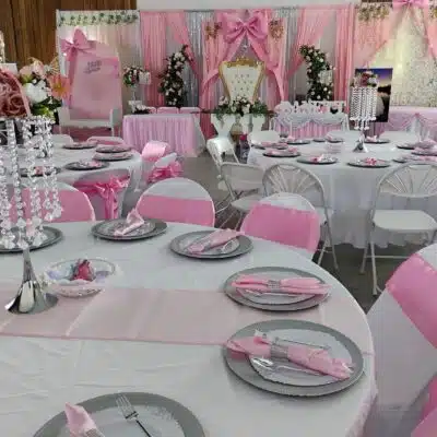 Dreaming Creek Farm Quinceanera table decor