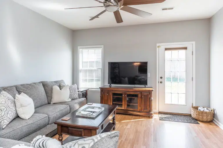Living room of short-term rental
