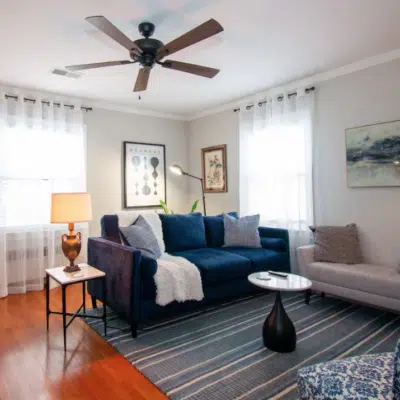 View of Living Room inside Westfield Blue (Airbnb)