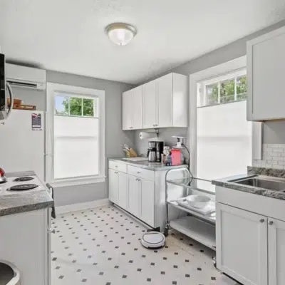Kitchen inside the Big Welly (Airbnb)