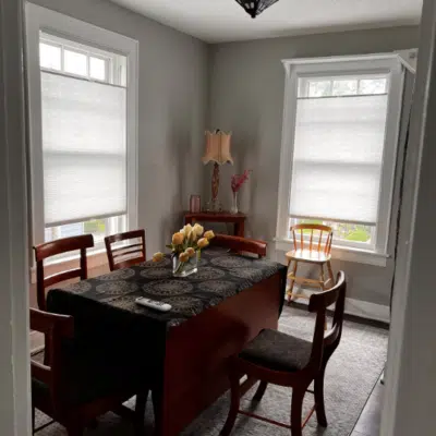 Dining room inside the Big Welly (Airbnb)
