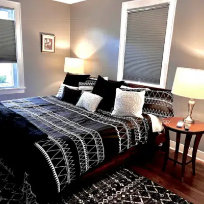 Bedroom inside the Big Welly (Airbnb)