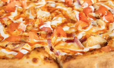 Buffalo chicken pizza from Mad Mushroom