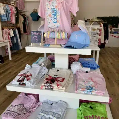 Summer t-shirt display at Girls Just Wanna Have Fun