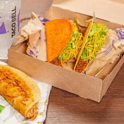 Taco box at Taco Bell