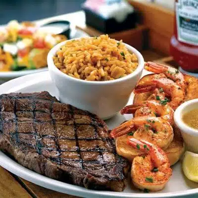 Steak with shrimp at Texas Roadhouse