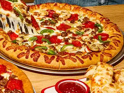 Vegetable pizza at Pizza Hut