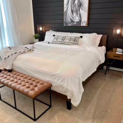 Bedroom featuring western decorations