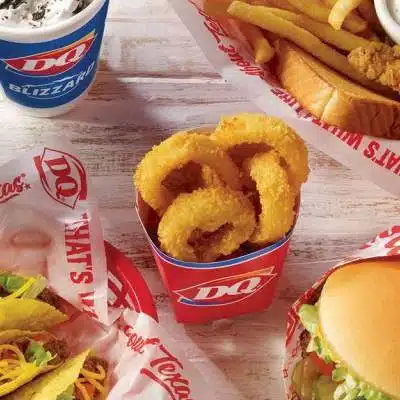 Closeup of onion rings from Dairy Queen